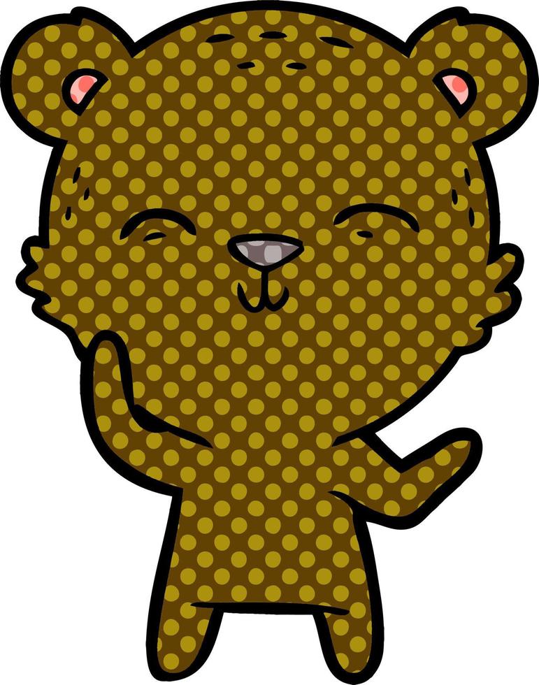 happy cartoon bear vector
