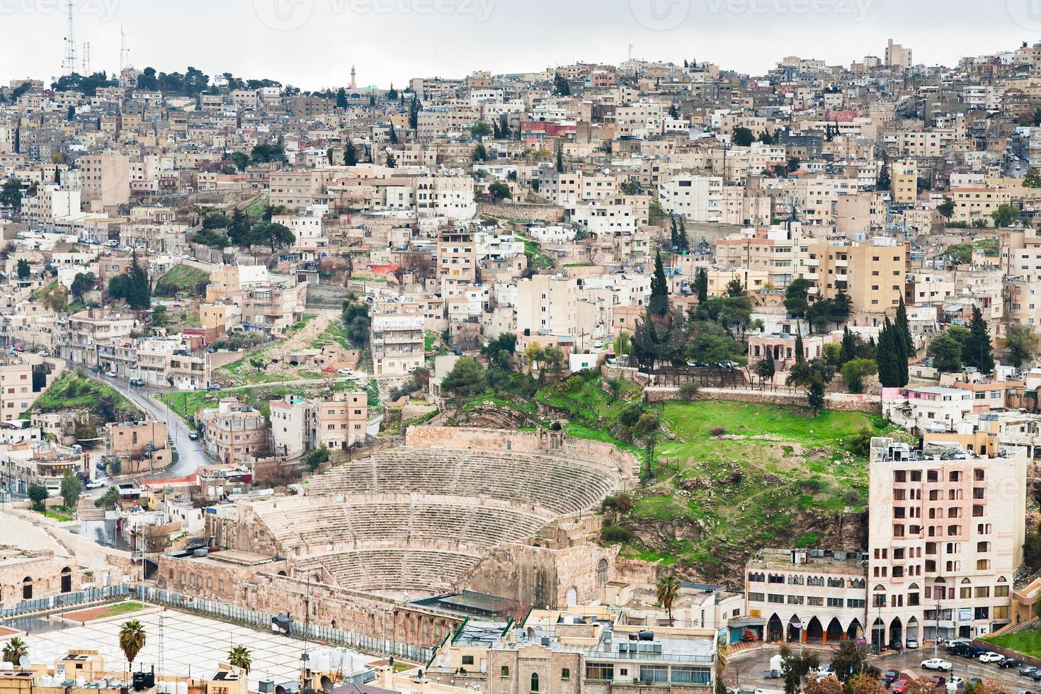 ancient Roman theater in Amman , Jordan photo