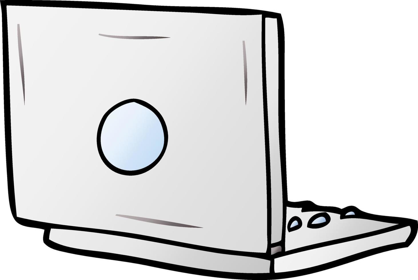 cartoon laptop computer vector