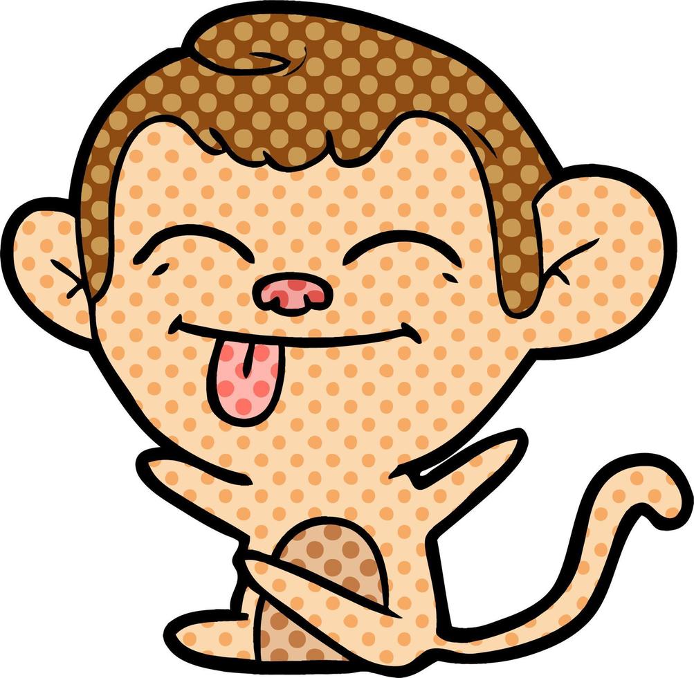 funny cartoon monkey vector