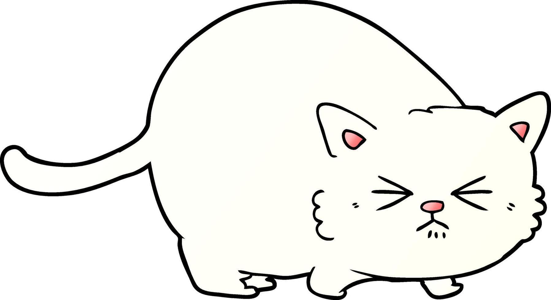 cartoon angry cat vector