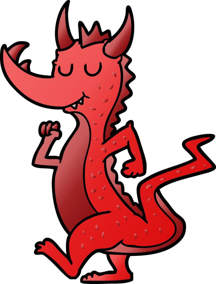 cartoon cute dragon vector