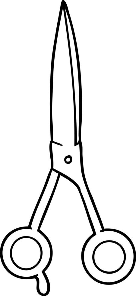 cartoon barber scissors vector