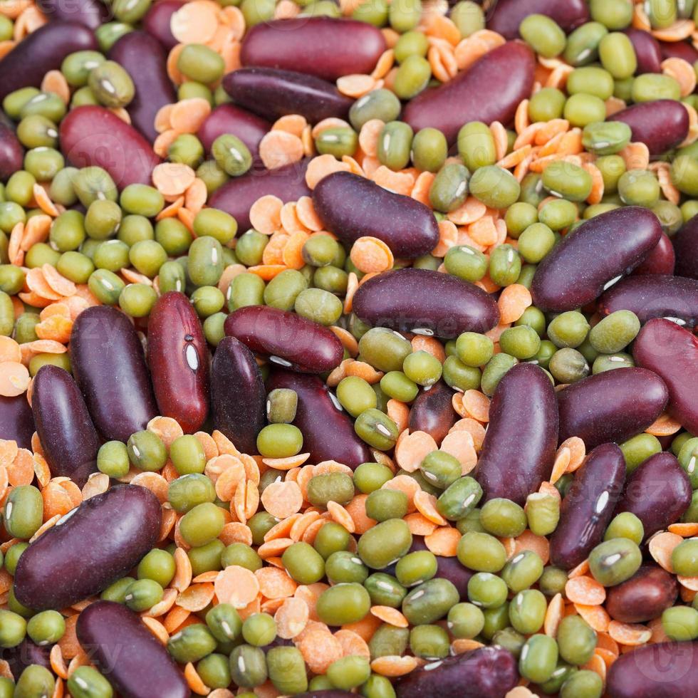 food background from dried beans mixture photo