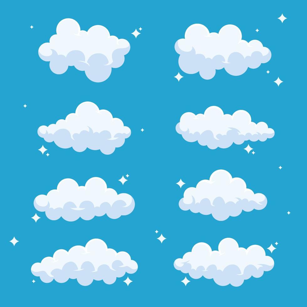 Icon Set Cloud vector