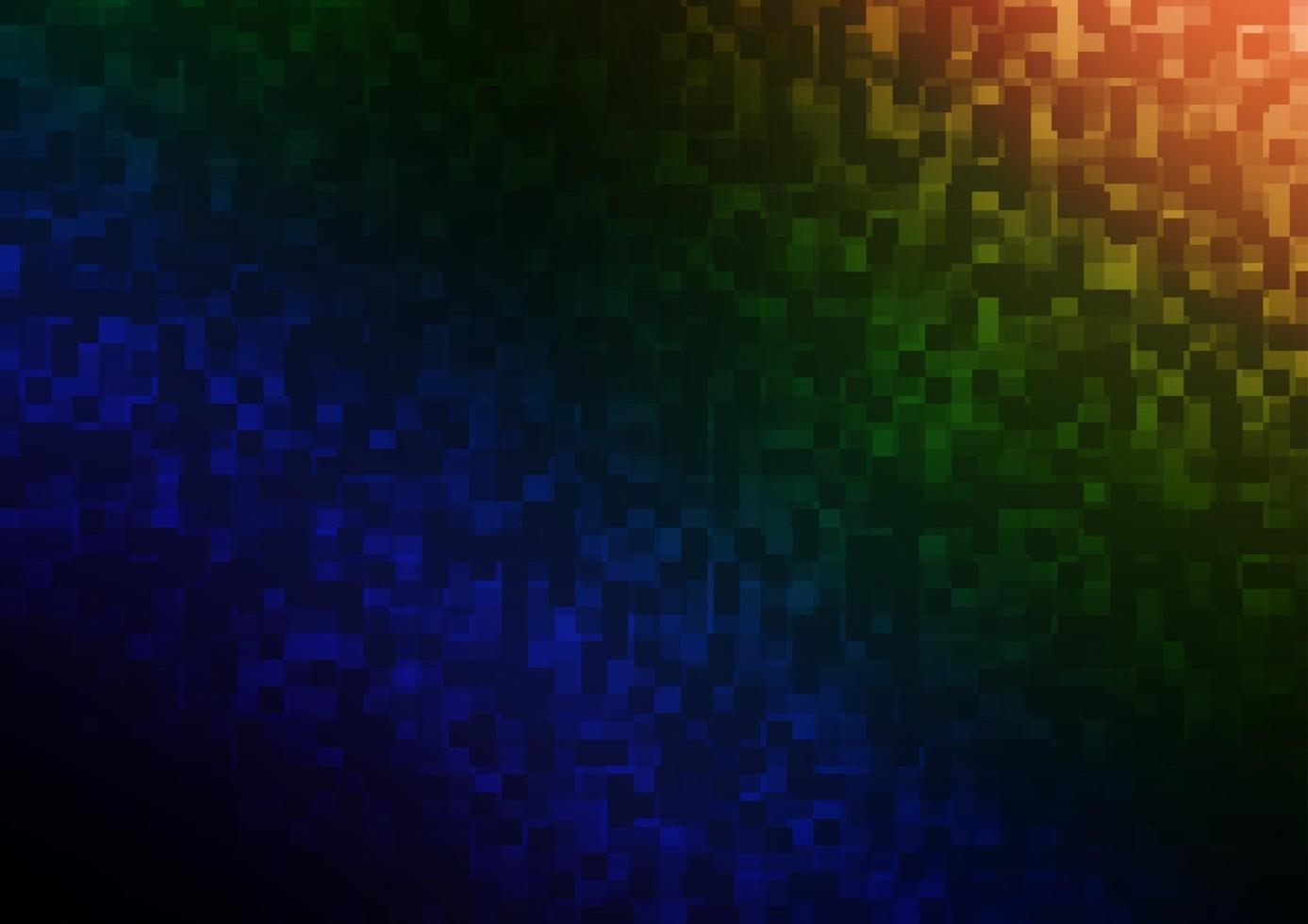 multicolor oscuro, textura de vector de arco iris en estilo rectangular.