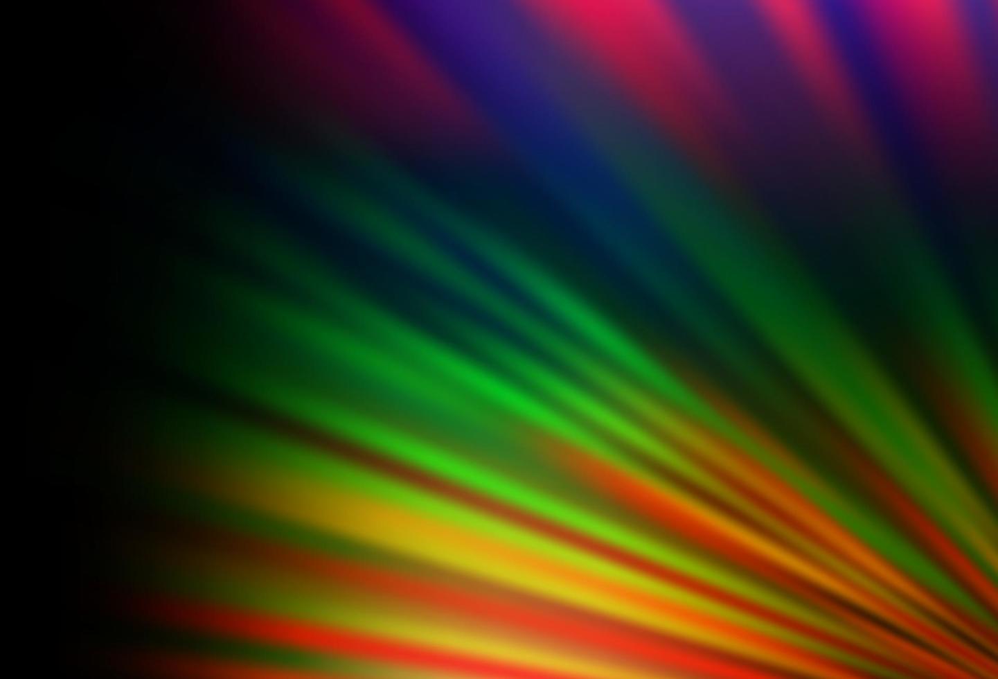 Fondo de vector de arco iris multicolor oscuro con líneas largas.