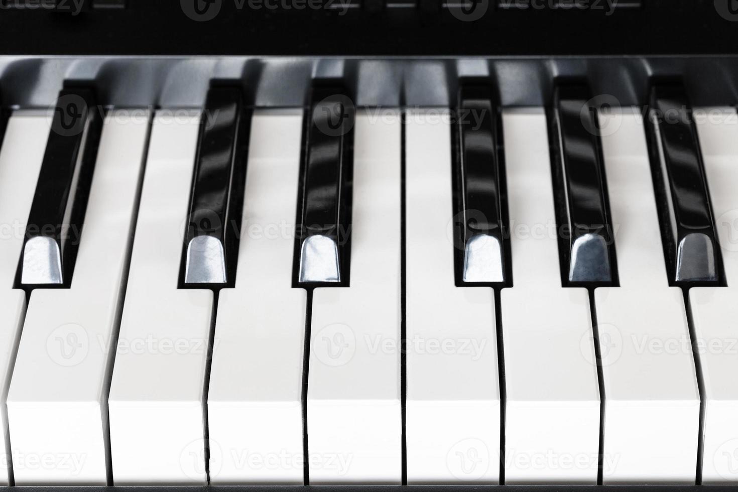 front view keys of digital piano photo