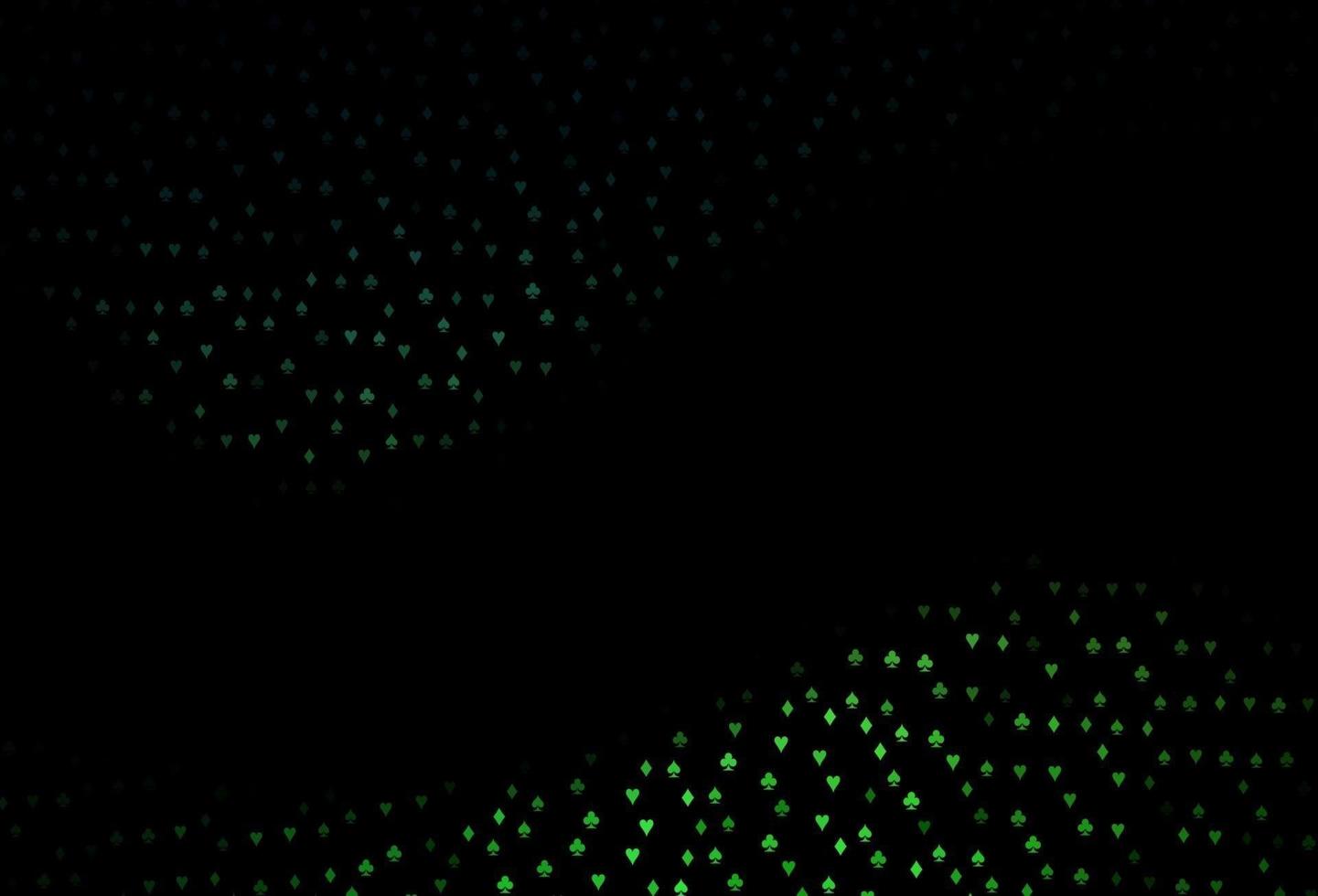 Dark Green vector layout with elements of cards.