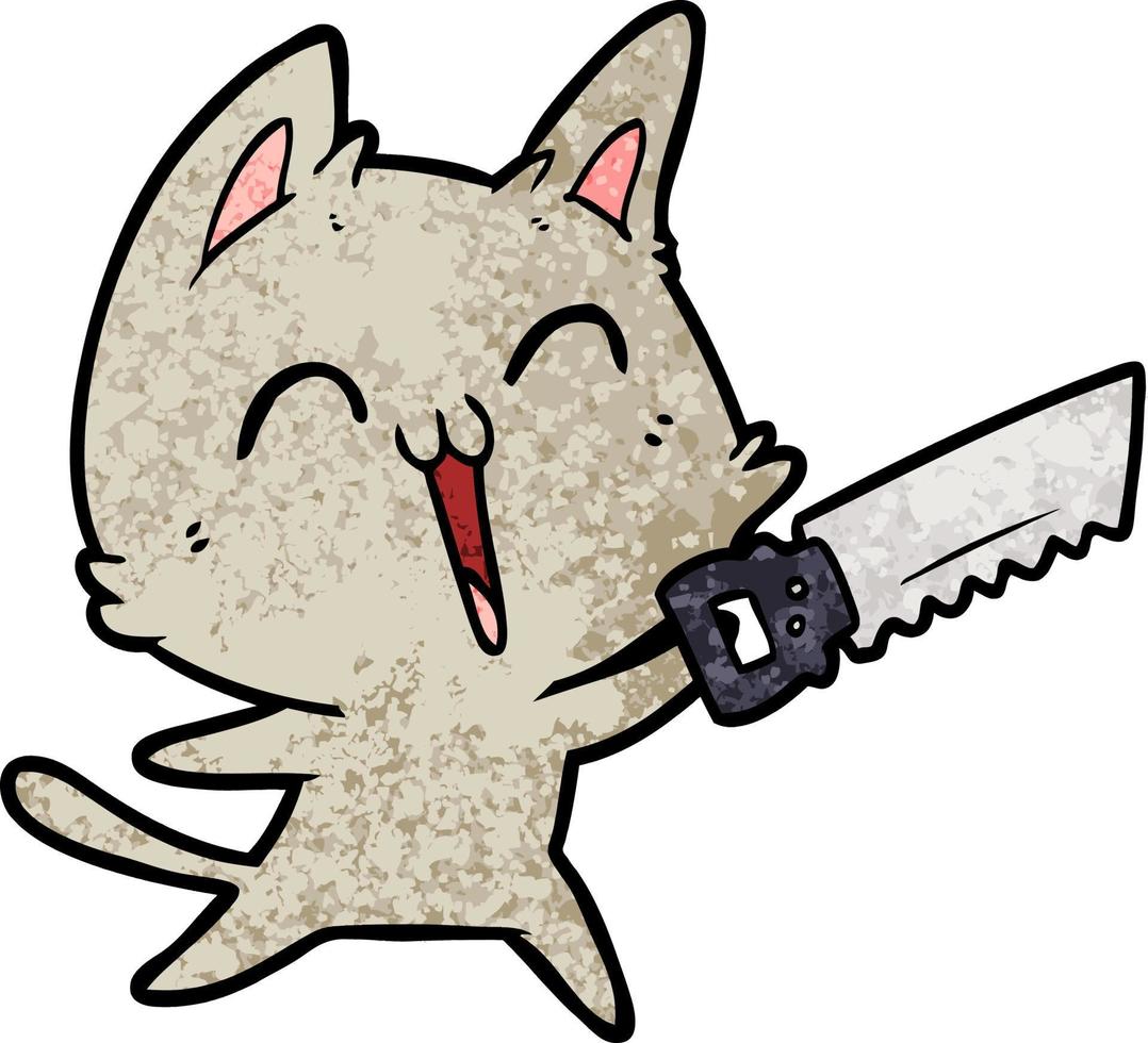 happy cartoon cat vector