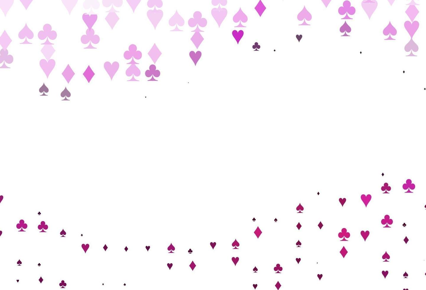 Light Pink vector pattern with symbol of cards.