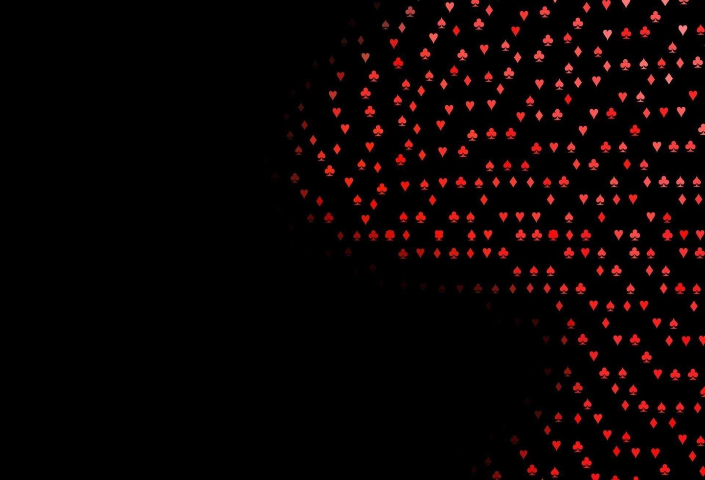 Dark Red vector background with cards signs.