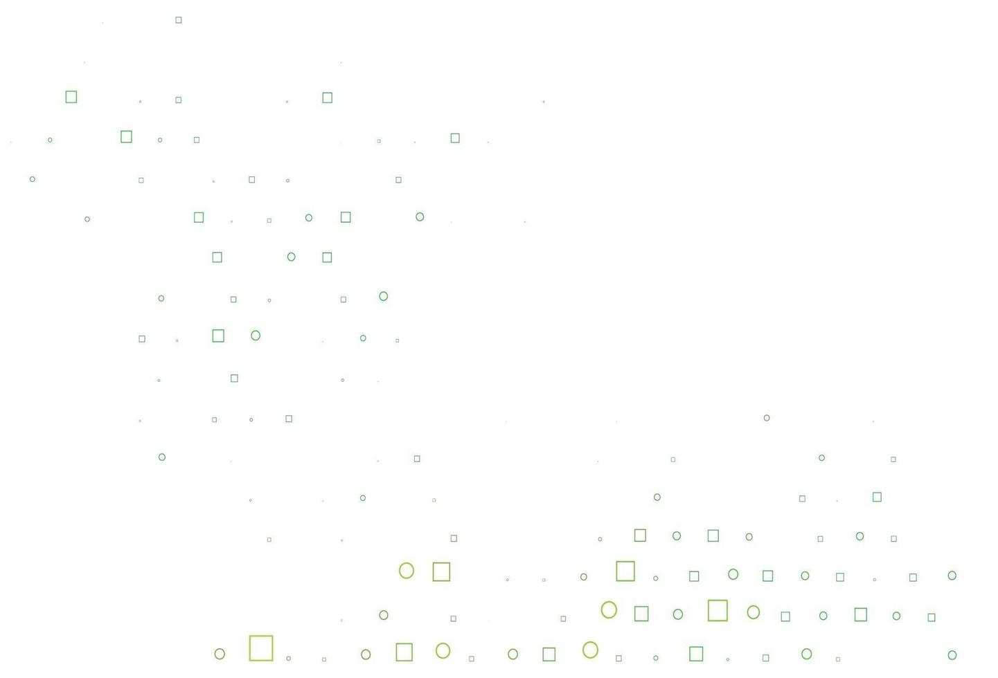 Light Green vector pattern with spheres, squares.