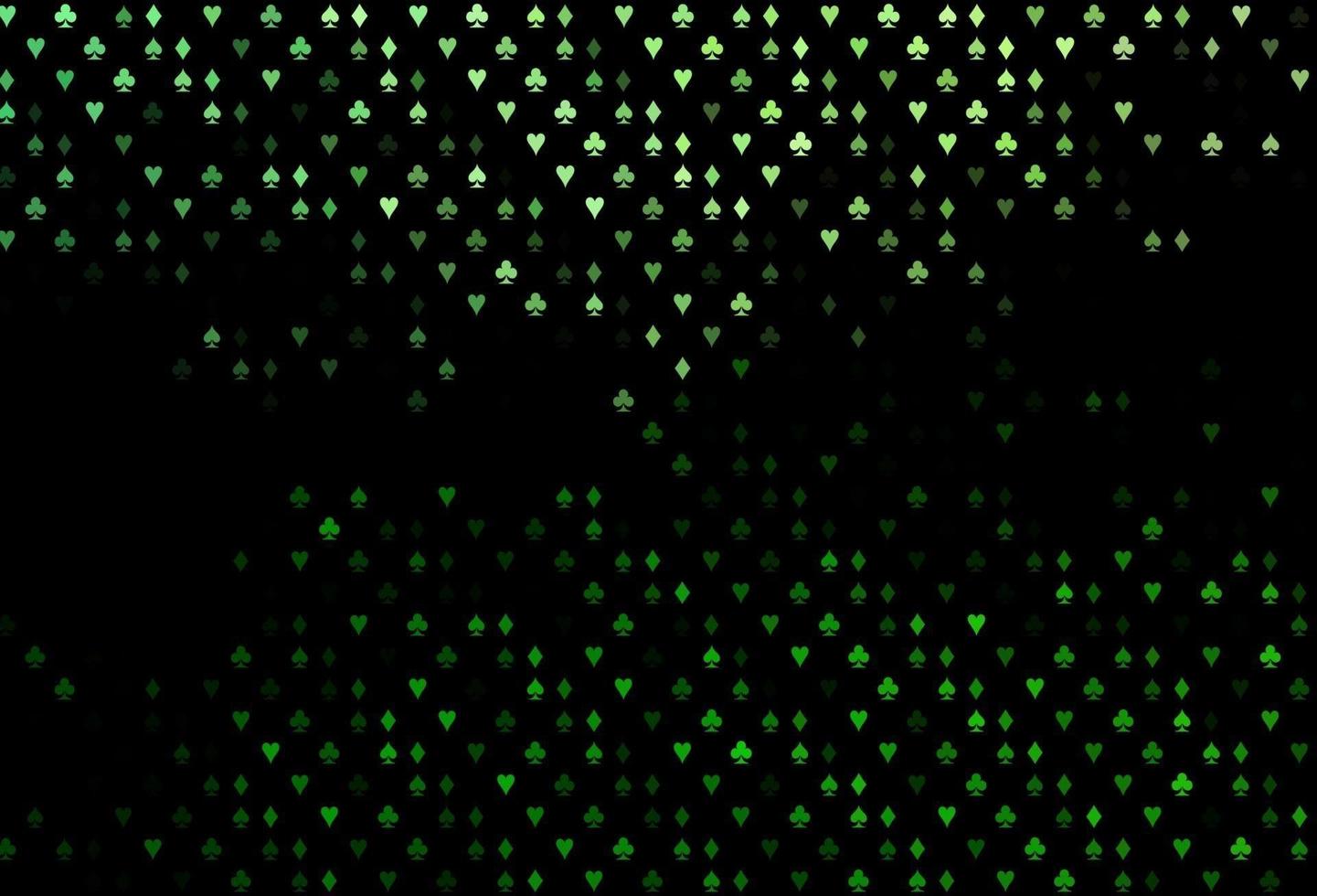 Dark Green vector template with poker symbols.