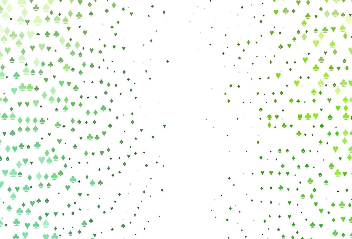 Light Green vector cover with symbols of gamble.