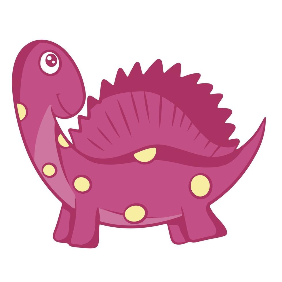 dinosaurio. dinosaurio colorido divertido en estilo de dibujos animados. un animal del período jurásico. vector. vector