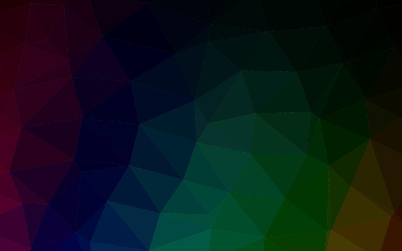 Dark Multicolor, Rainbow vector low poly cover.