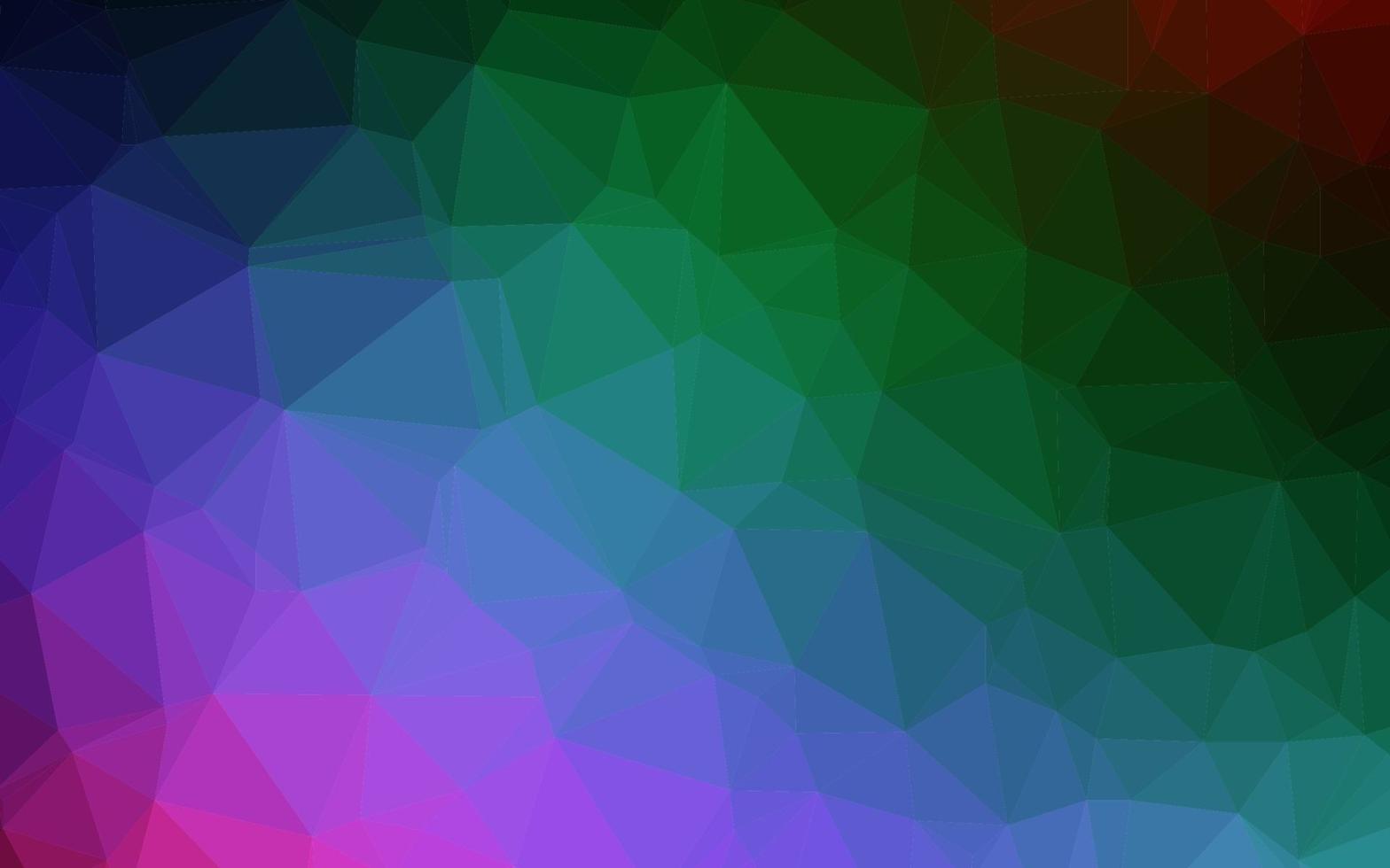 Dark Multicolor, Rainbow vector shining triangular pattern.