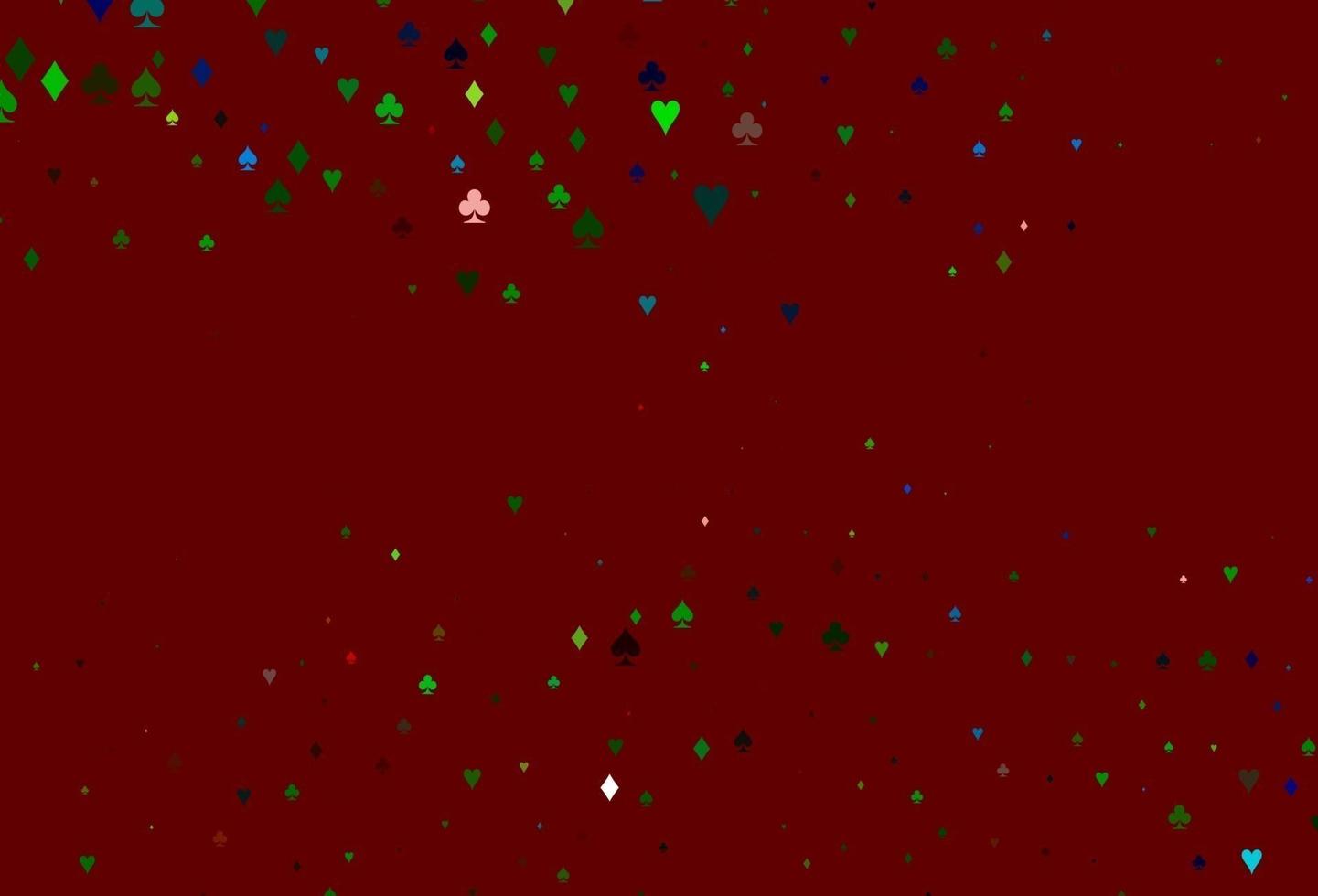 Light Multicolor, Rainbow vector template with poker symbols.