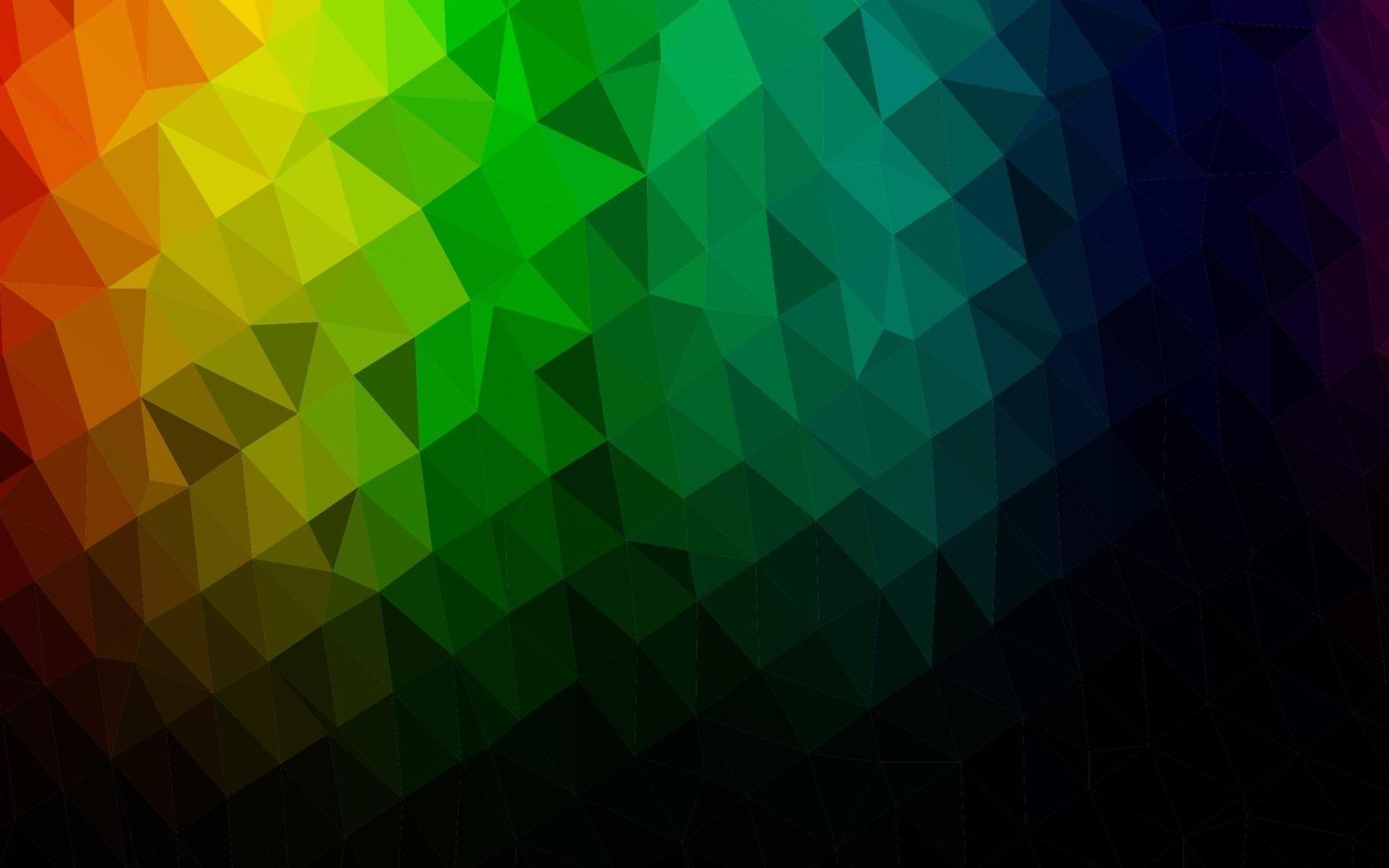 Dark Multicolor, Rainbow vector polygon abstract backdrop.