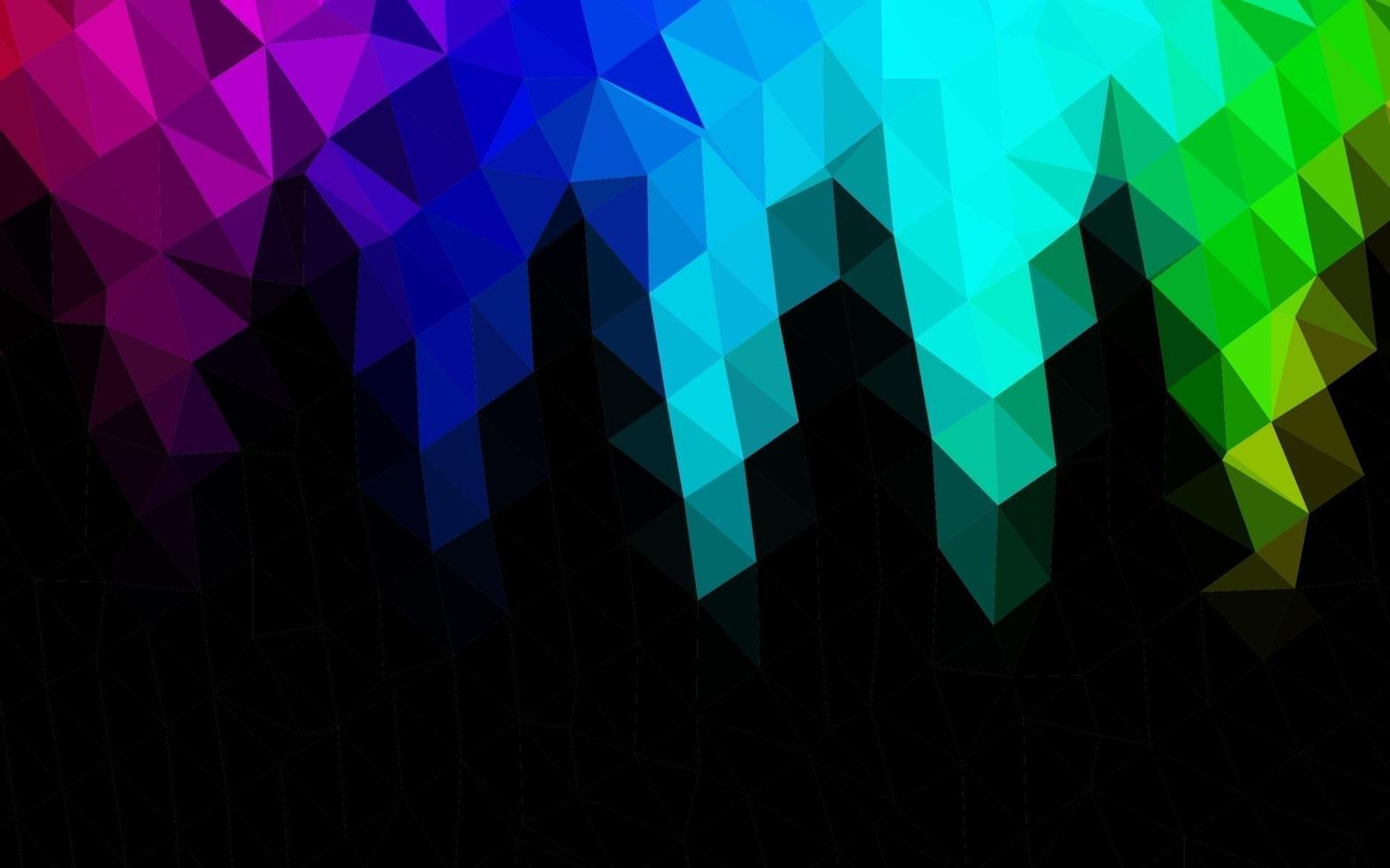 Dark Multicolor, Rainbow vector polygonal pattern.