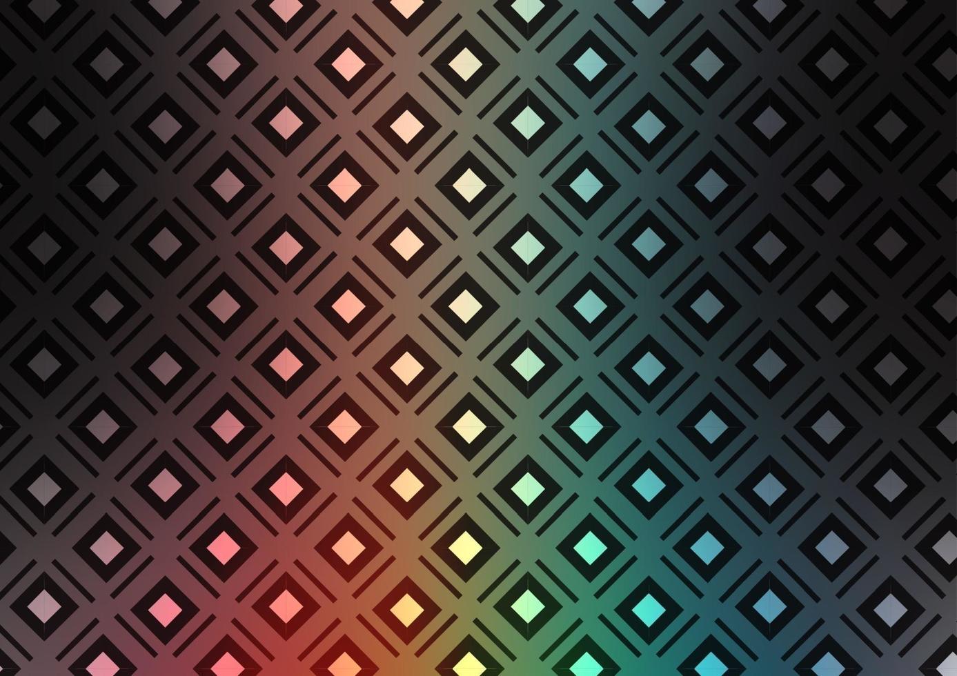 multicolor oscuro, diseño de vector de arco iris con líneas, rectángulo.