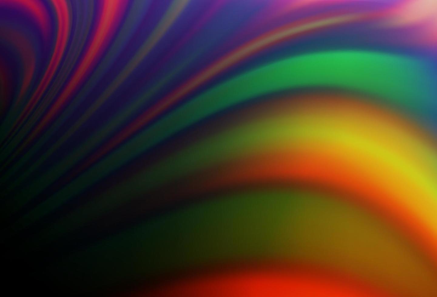 Fondo de vector de arco iris multicolor oscuro con formas de lámpara.