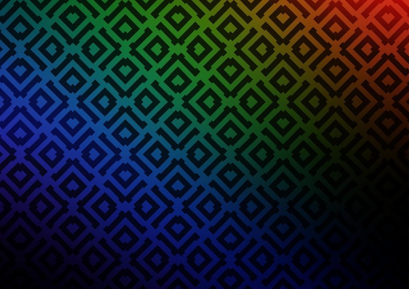 Dark Multicolor, Rainbow vector template with sticks, squares.