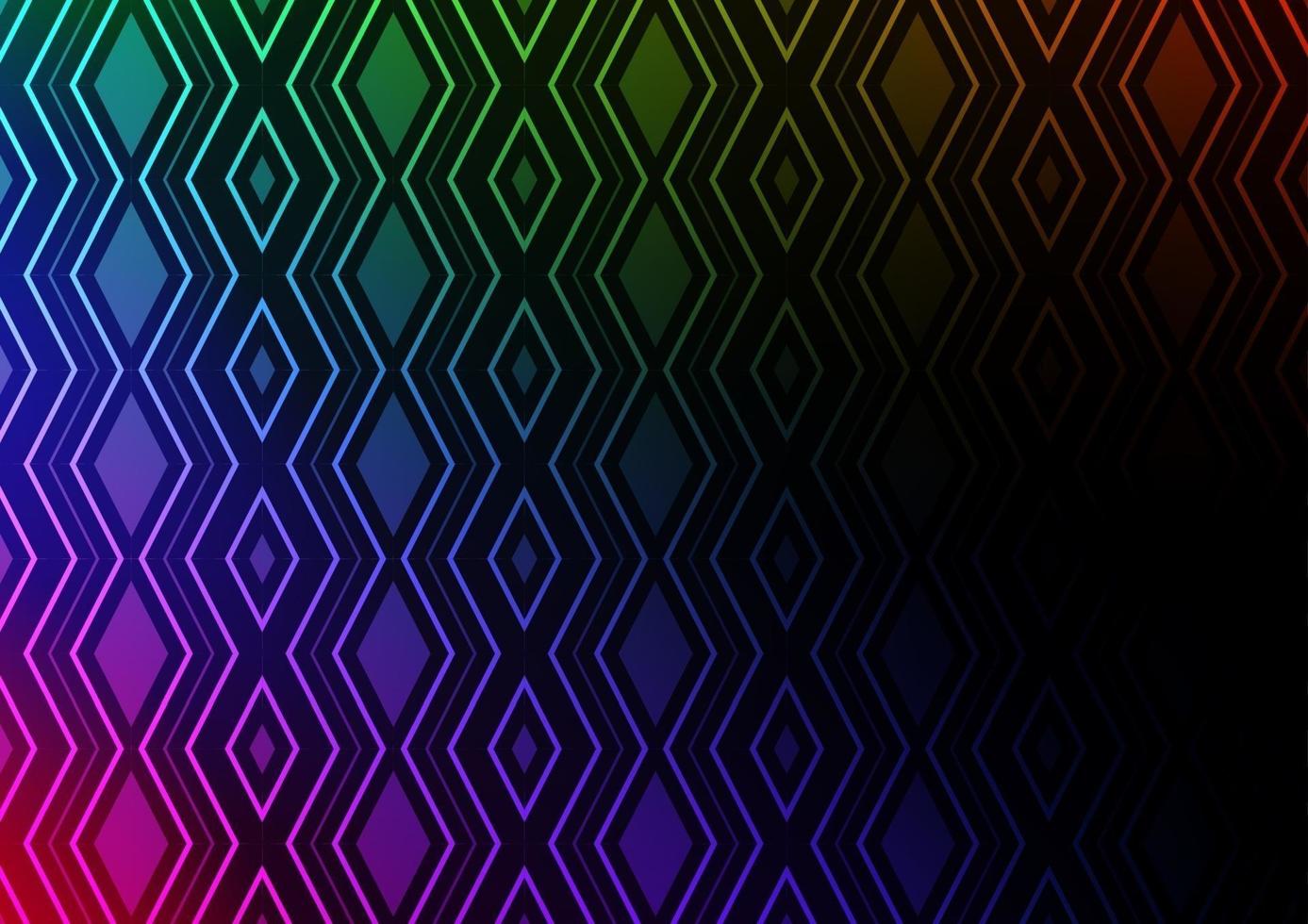 Dark Multicolor, Rainbow vector backdrop with lines, cubes.