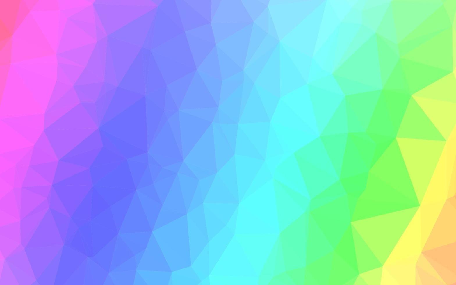 cubierta de mosaico de triángulo de vector de arco iris multicolor claro.
