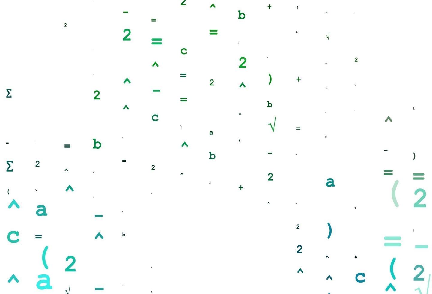 Light Blue, Green vector background with Digit symbols.