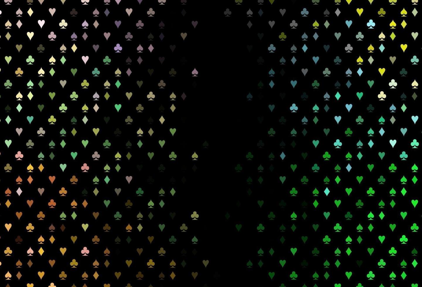 Dark Multicolor, Rainbow vector cover with symbols of gamble.