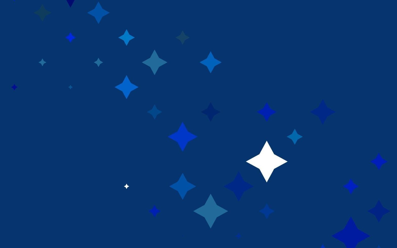 Light BLUE vector pattern with christmas stars.