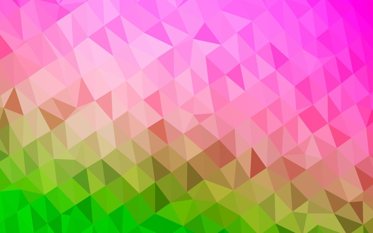 Light Pink, Green vector polygon abstract background.