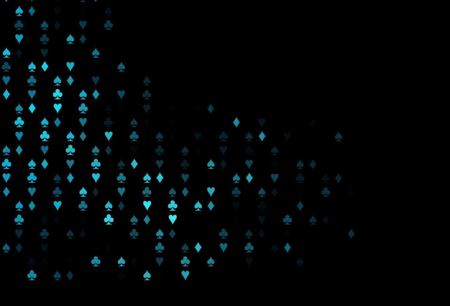 Dark BLUE vector pattern with symbol of cards.