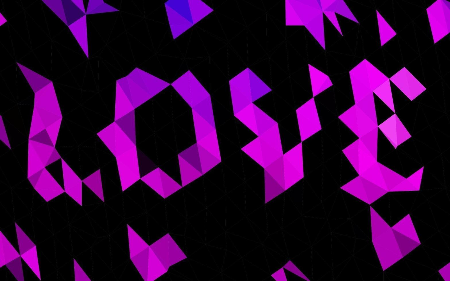 Dark Purple vector abstract polygonal texture.