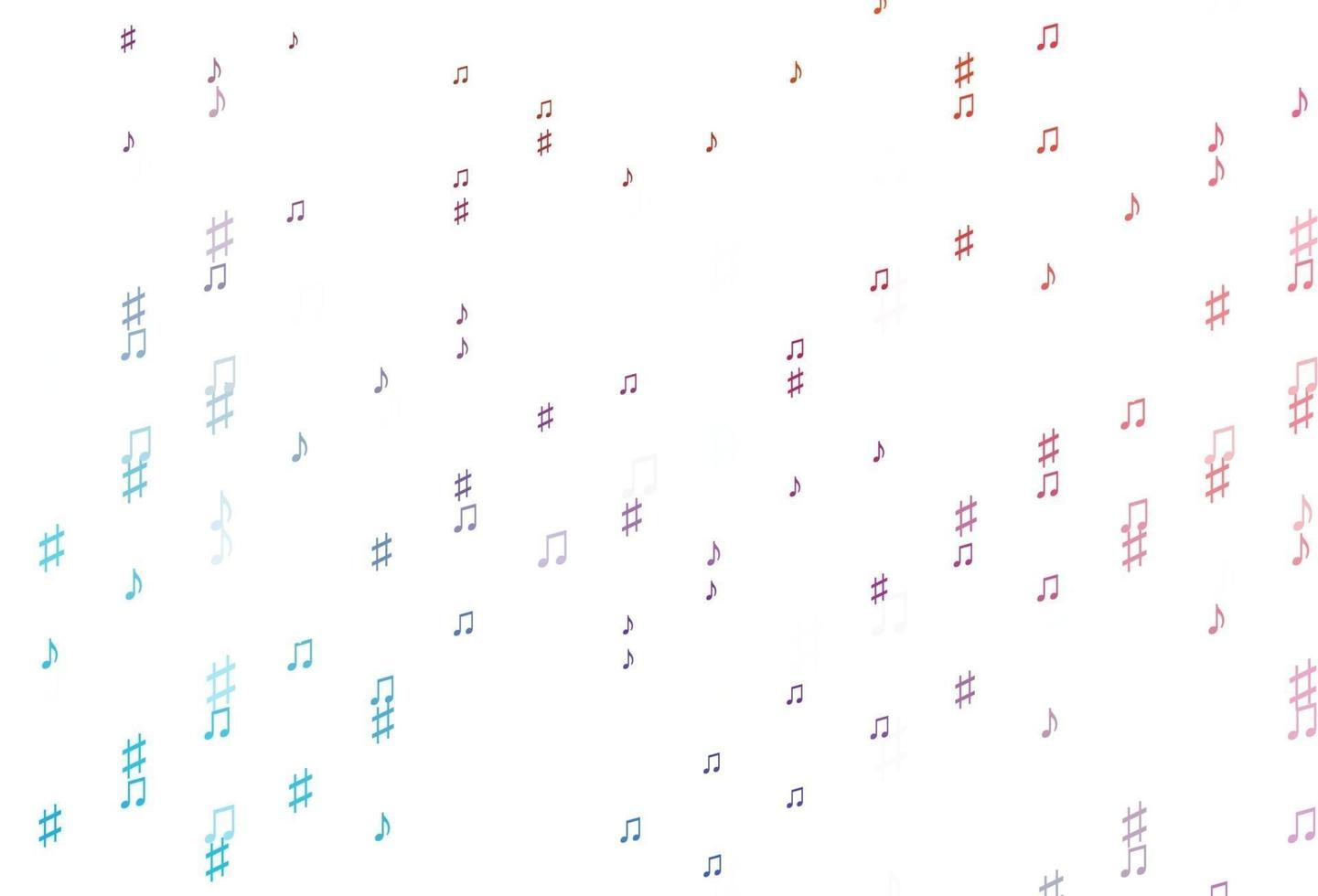 Light Blue, Red vector pattern with music elements.