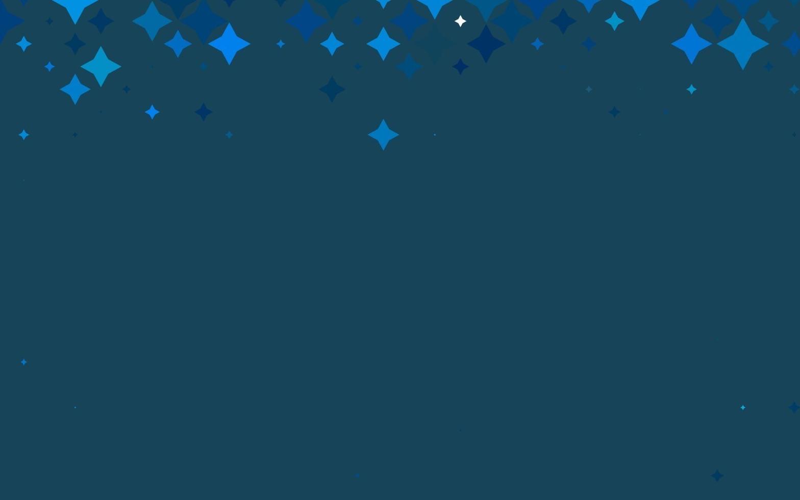 Light BLUE vector pattern with christmas stars.