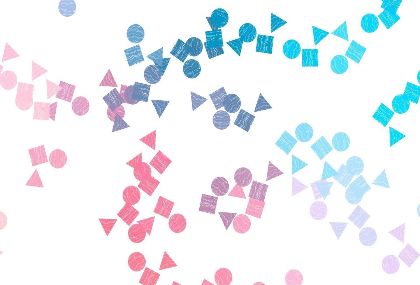 Light Blue, Red vector pattern in polygonal style with circles.