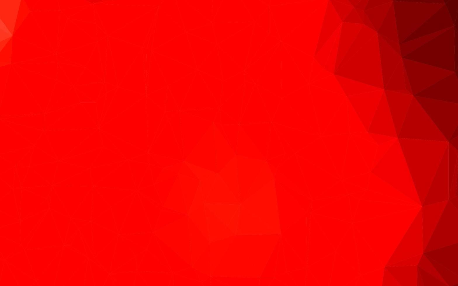 Telón de fondo abstracto de polígono de vector rojo claro.