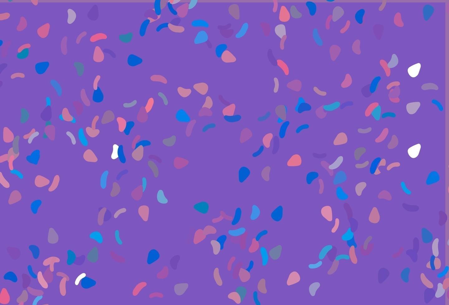 Light Blue, Red vector pattern with chaotic shapes.