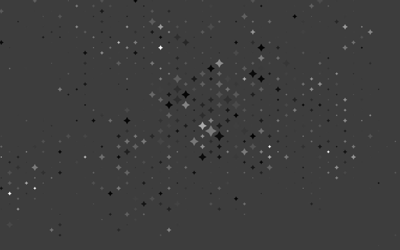 diseño vectorial gris plateado claro con estrellas brillantes. vector