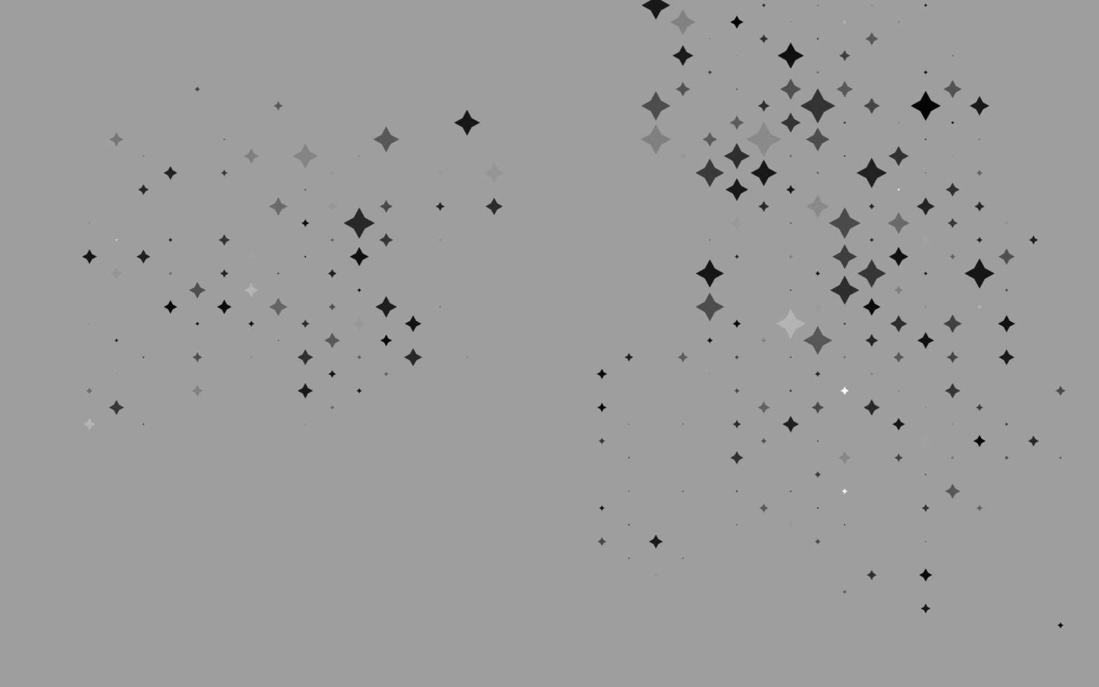 diseño vectorial gris plateado claro con estrellas brillantes. vector