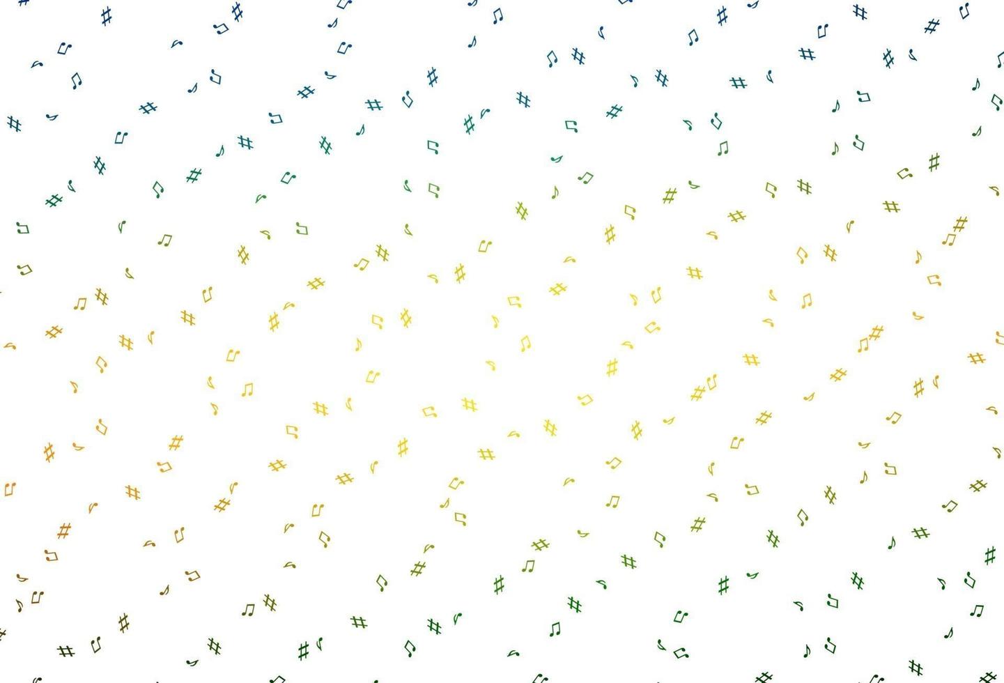 Light Blue, Yellow vector texture with musical notes. 12238333 Vector