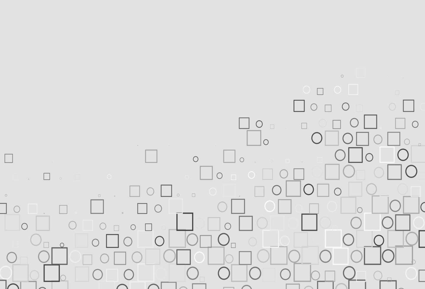 Light Silver, Gray vector background with circles, rectangles.