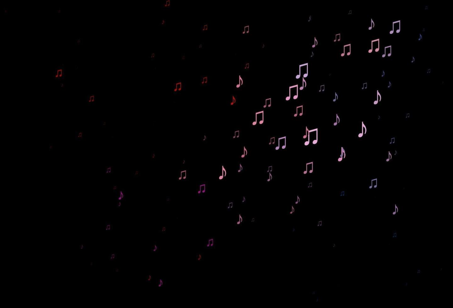 Dark Black vector backdrop with music notes.