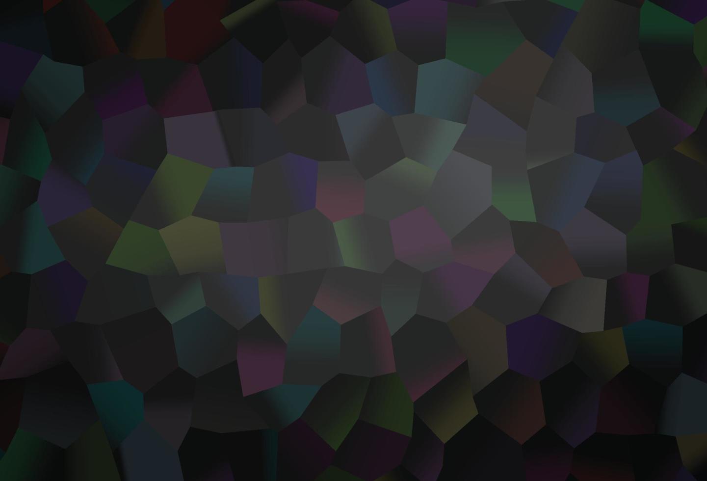 Dark Black vector layout with hexagonal shapes.