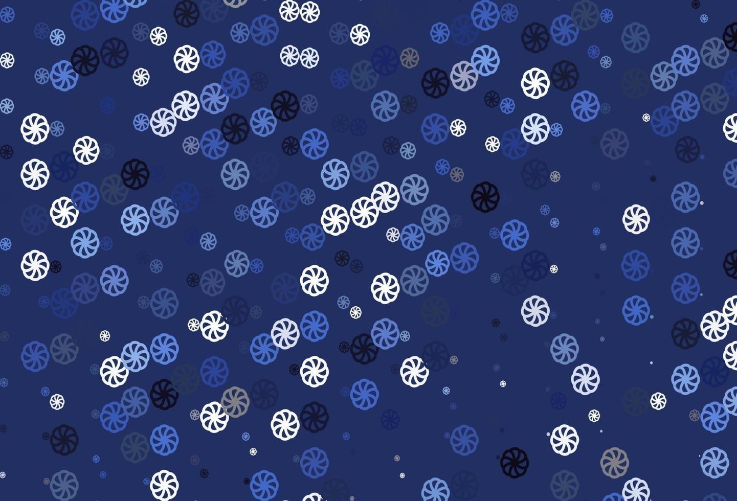Light BLUE vector pattern with christmas snowflakes.