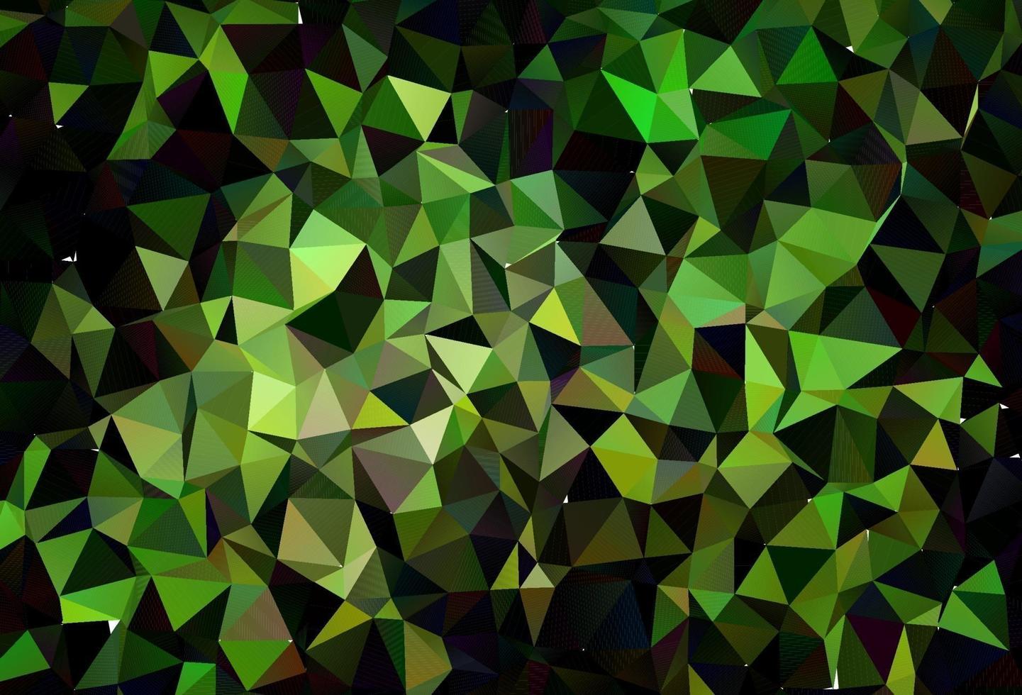 Dark Green vector abstract polygonal texture.