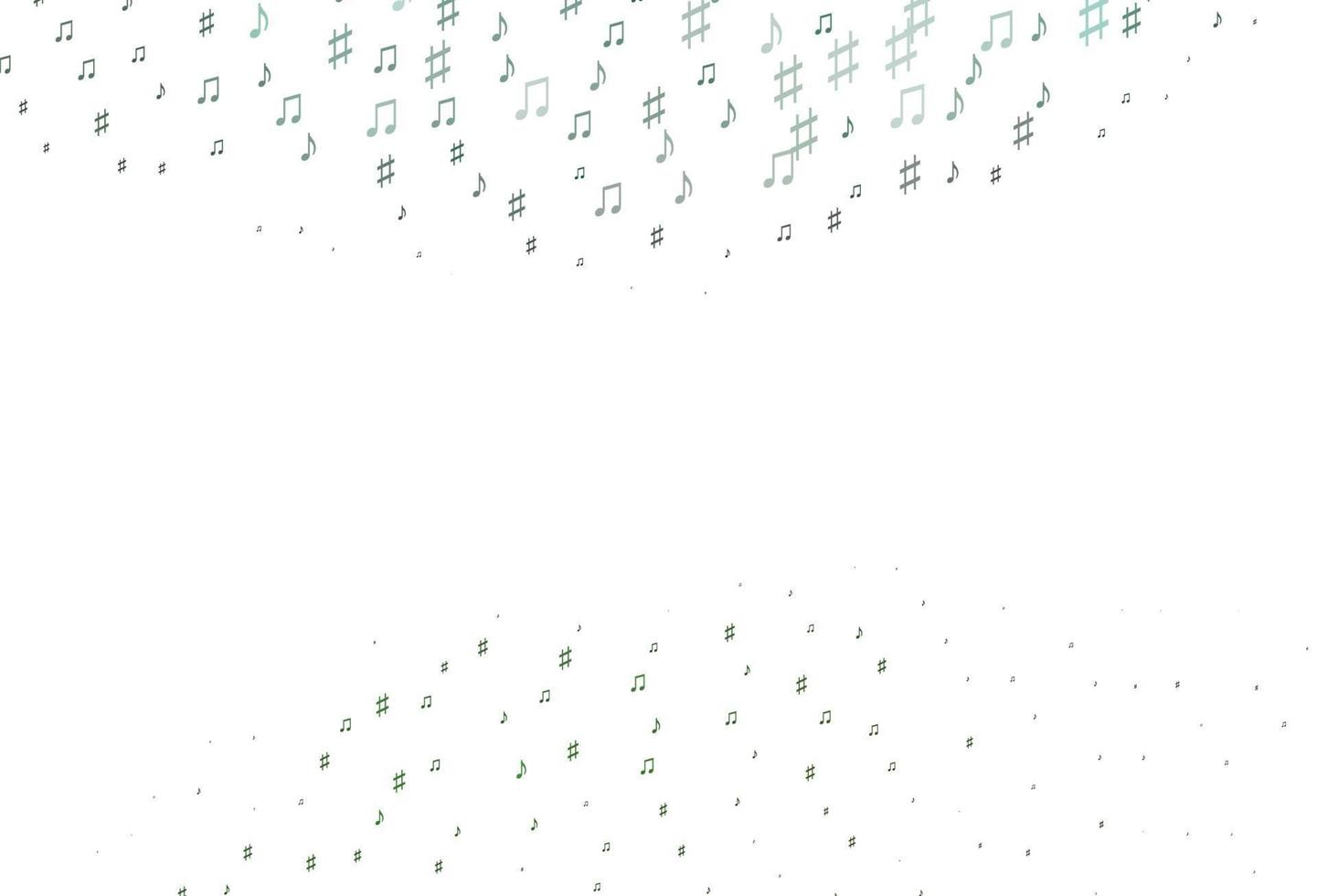 Light Green vector texture with musical notes.